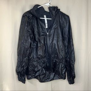 Lululemon black raincoat size 8